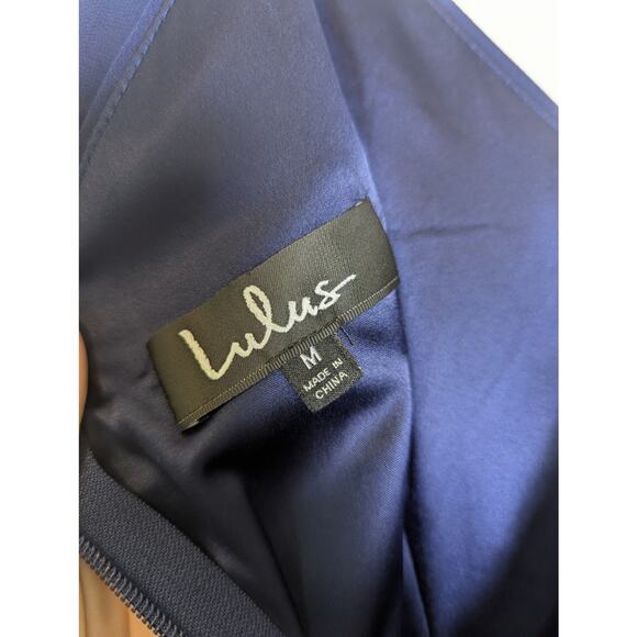 Lulus Ways Of Desire Blue Chiffon Flutter Sleeve Maxi Dress Women Size M Formal - Picture 9 of 10